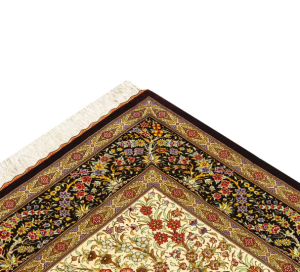 Handmade Persian Silk Rug For Sale