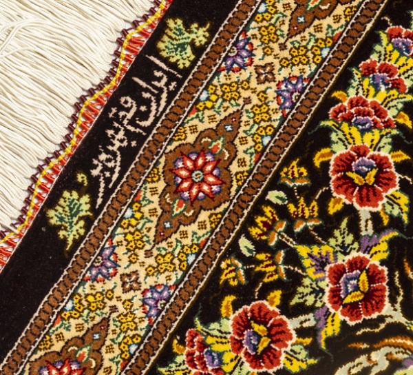 Handmade Persian Silk Rug For Sale